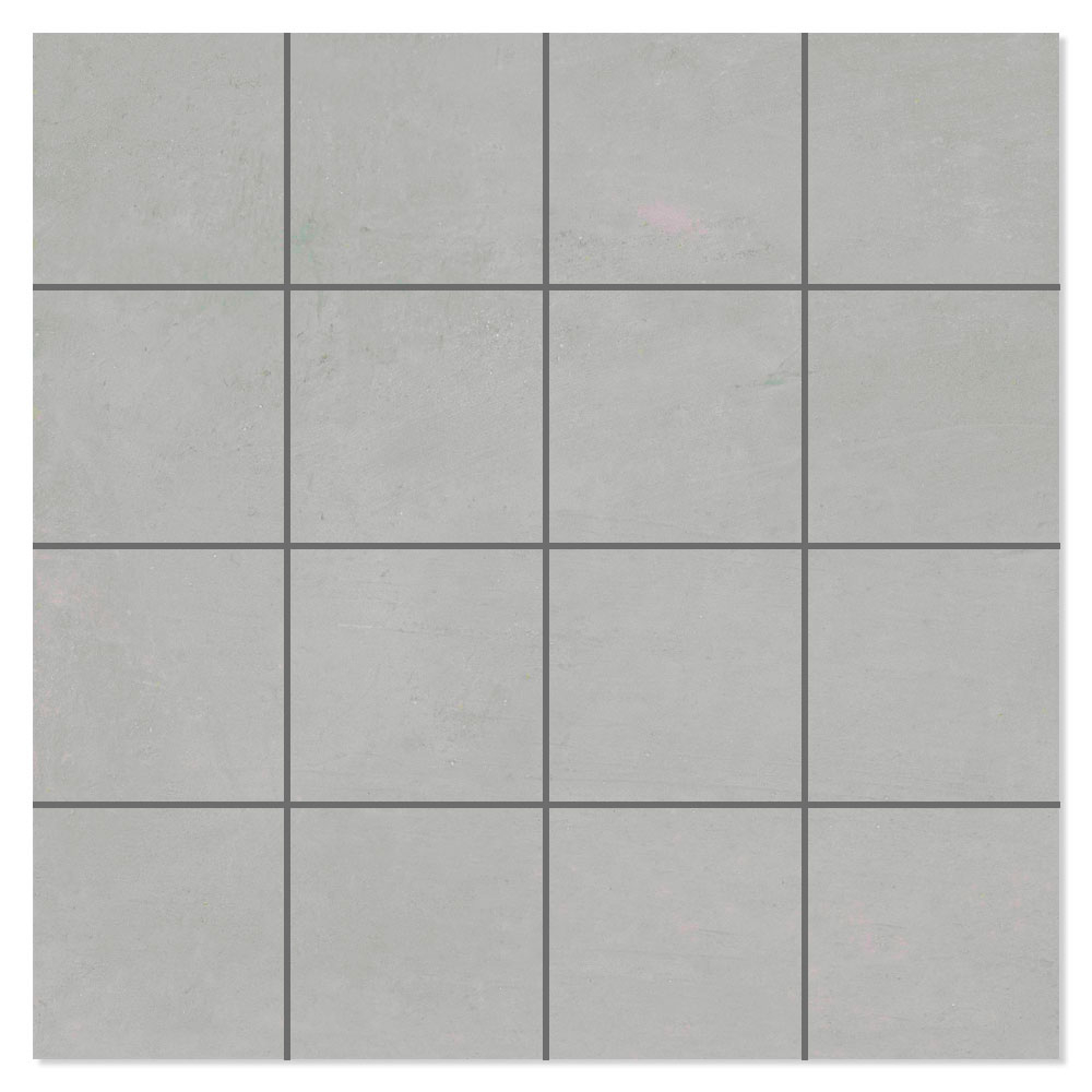 Mosaik Klinker Freestone Silver Matt 30x30 (7x7) cm